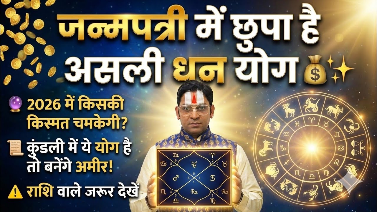 2026 में आपकी कुंडली का असली धन योग 💰 | जन्मपत्री का राज जो बना सकता है करोड़पति!#viral #astrology 