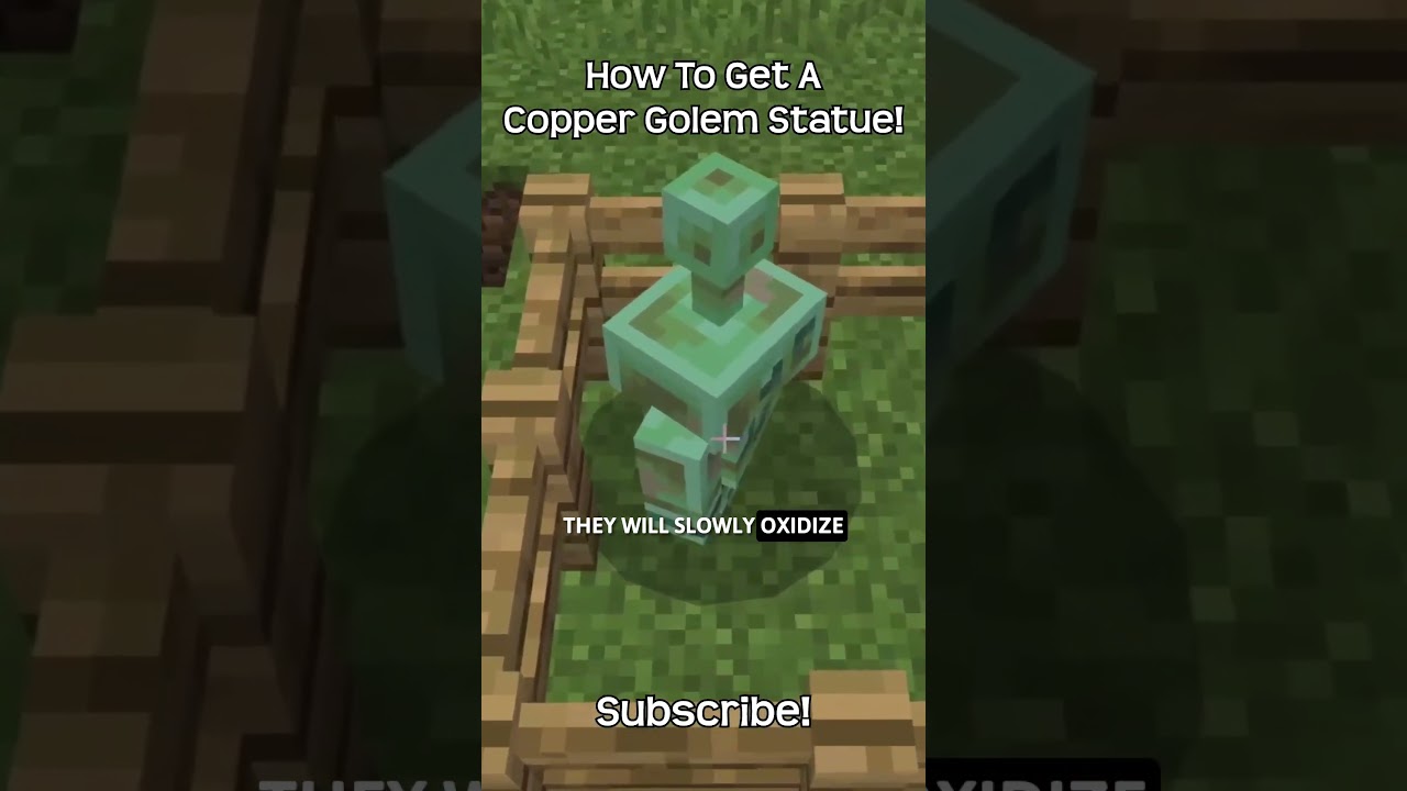 How To Get A Copper Golum Statue In Minecraft?!