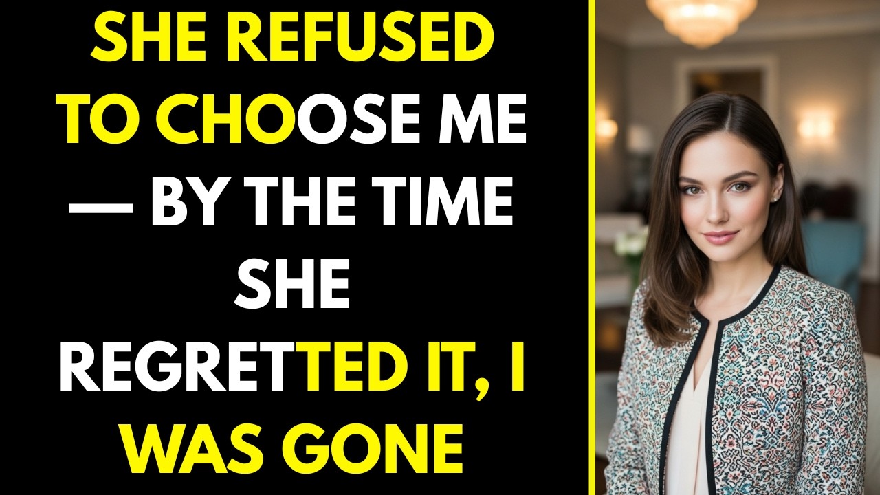 She Refused to Choose Me — By the Time She Regretted It, I Was Gone
