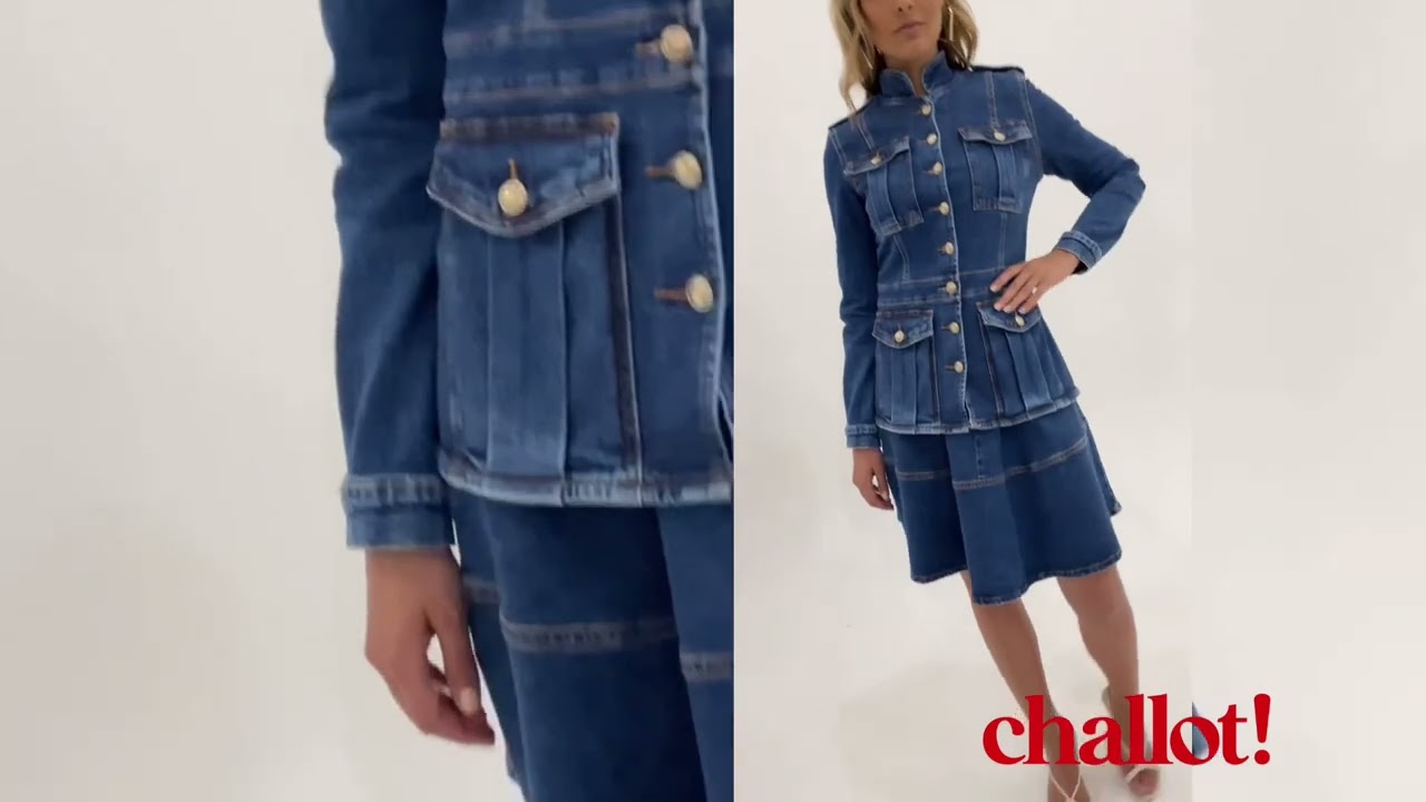 Casaco jeans e saia Challot