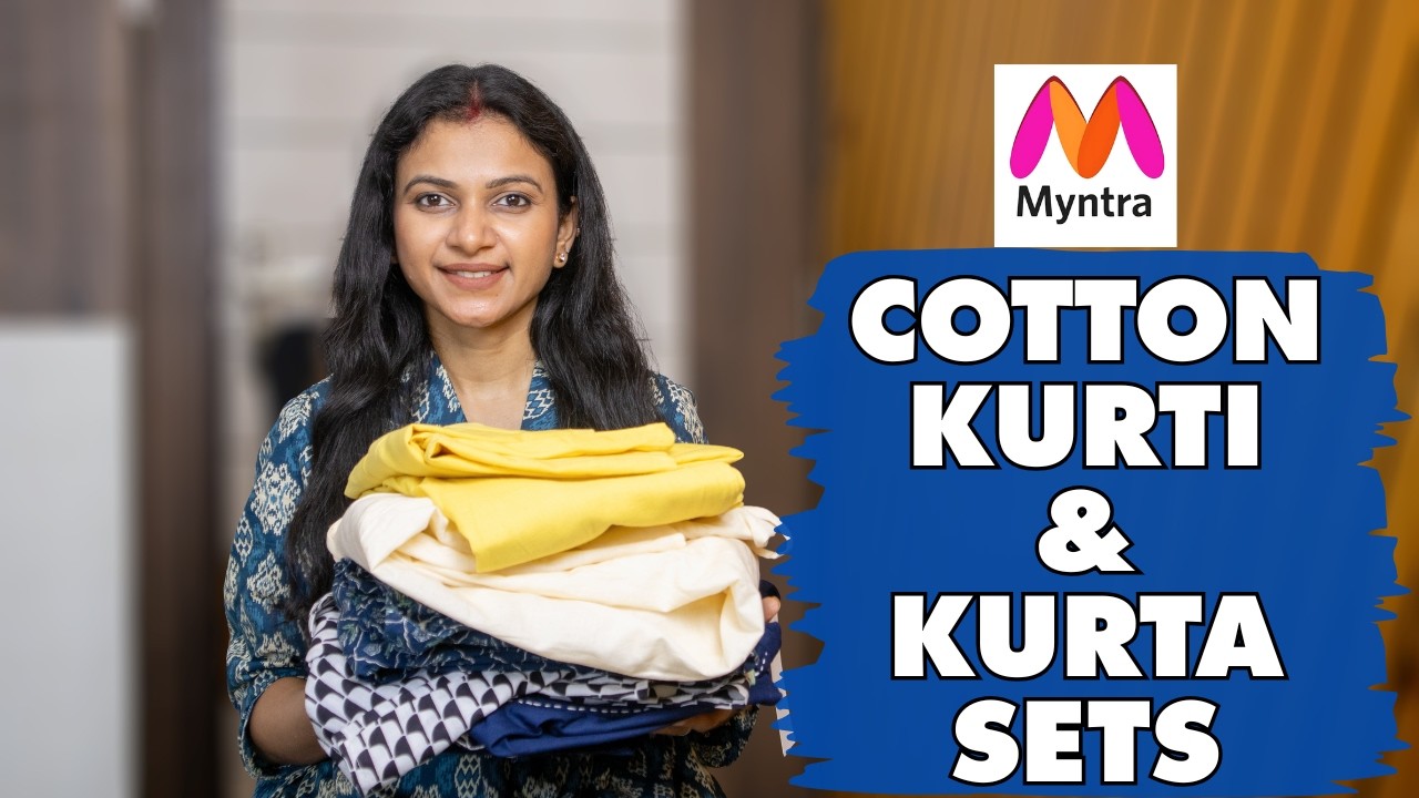 Myntra Cotton Kurti & Kurta Sets Haul | Myntra Kurta Set Haul