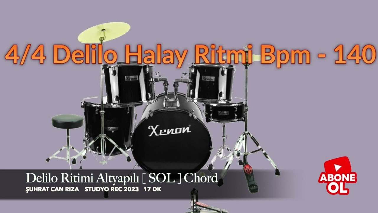 4\4 Delilo Halay Ritimi Altyapılı [ SOL ] Chord BPM - 140