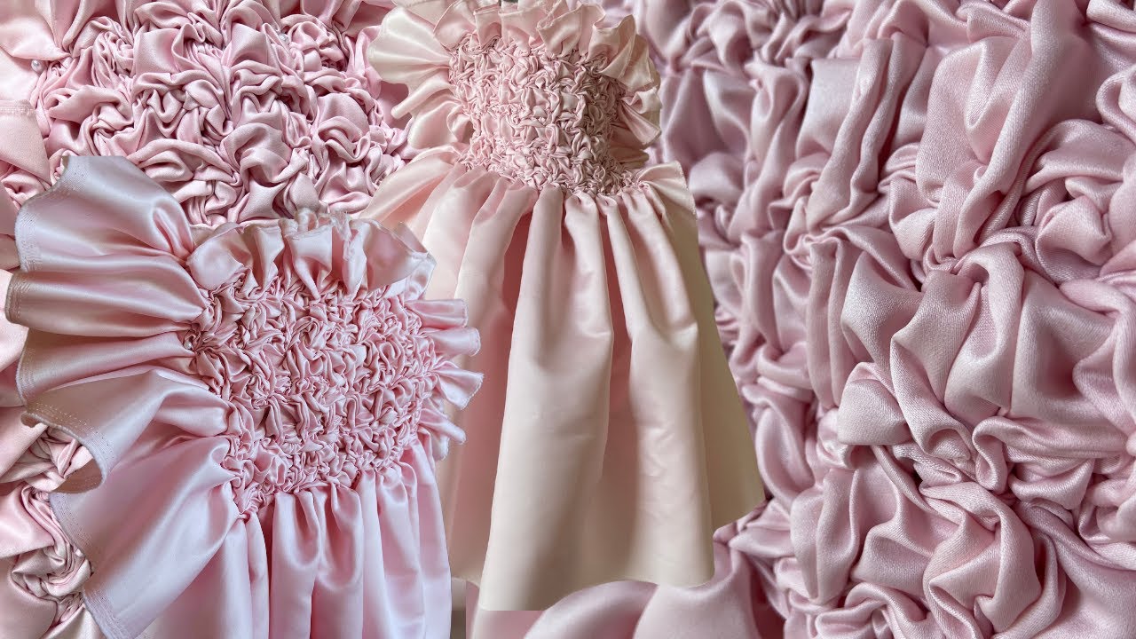 ROSE SMOCKING DESIGN | Canadian Smocking Technique | Fabric Manipulation | Didsbury Art Studio