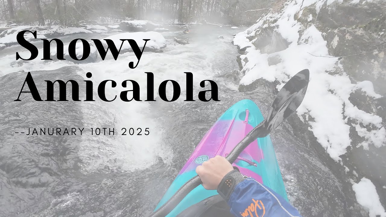 Lower Amicalola Snow Day Kayaking