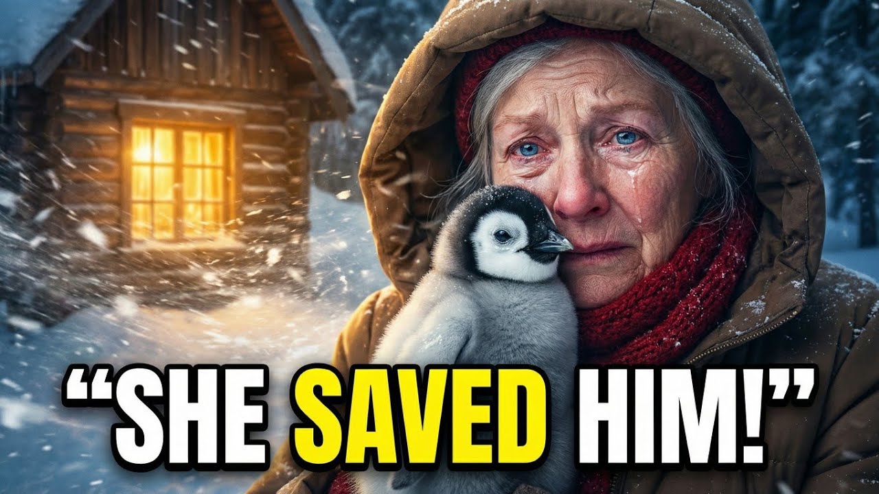 Brave Old Woman Saves a Baby Penguin from Freezing Storm | Heartwarming Survival Story