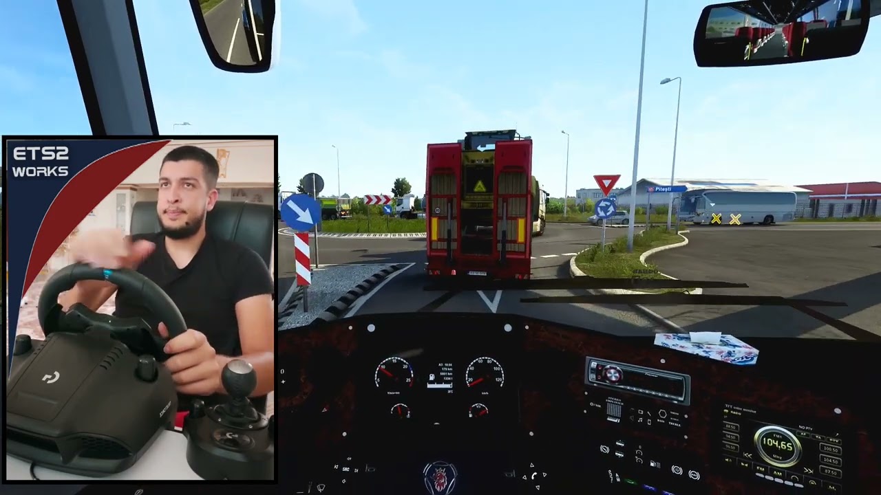 Driving Scania bus + realstic Sound + G923 | ۵ دقیقه رانندگی با اسکانیا مارال در شبیه ساز یورو تراک