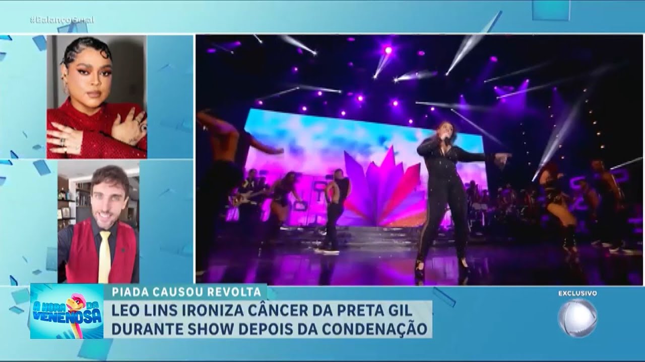 A HORA DA VENENOSA: Léo Lins faz piada polêmica sobre câncer de Preta Gil e gera revolta