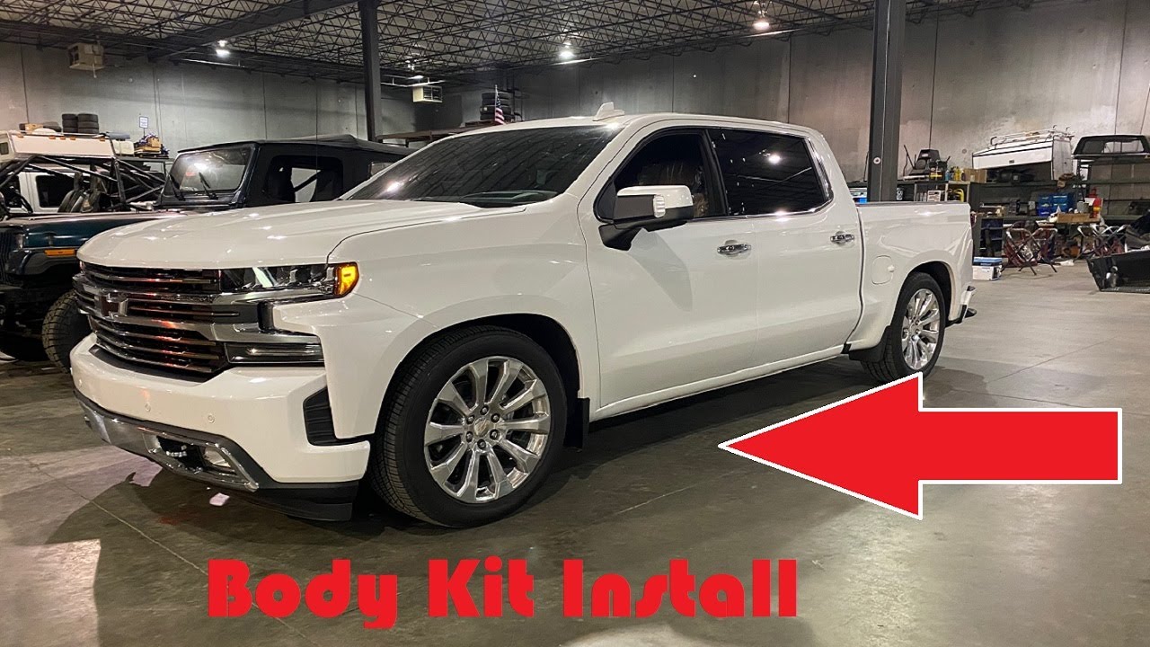 New Chevy Silverado Upgrade ground effects Kit prep and paint.