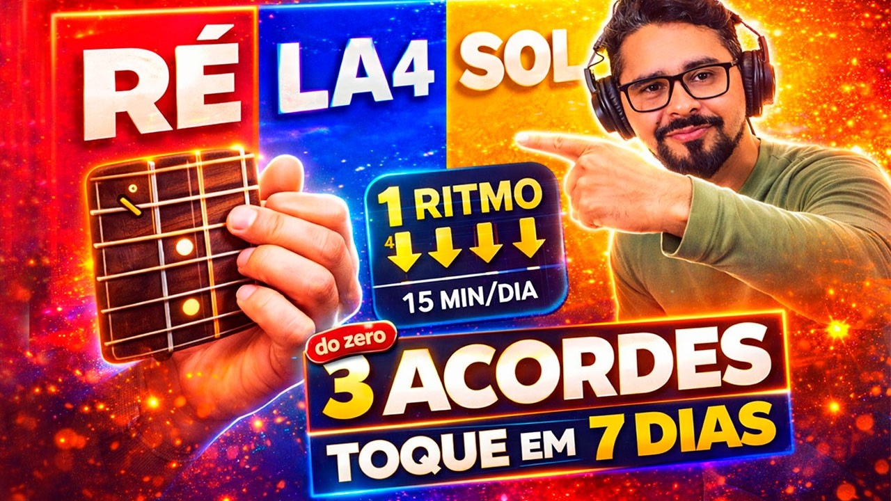 Por que você não aprende violão? Descubra o ciclo semanal que vai mudar seu jogo.