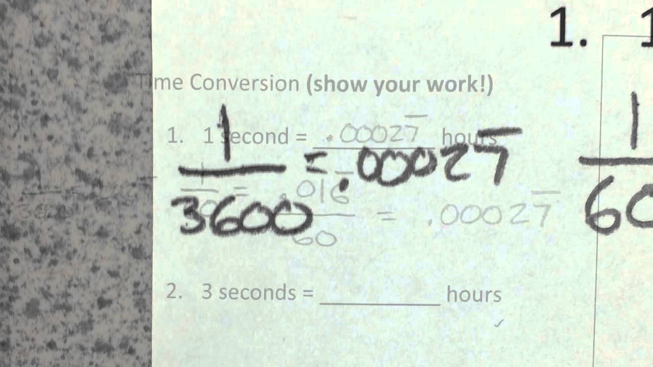 Unit Conversion and Speed Calculation