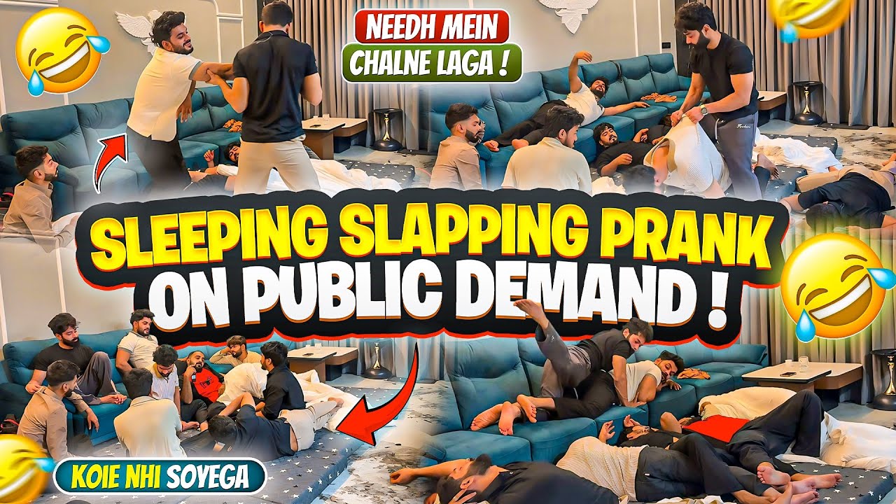 Sleeping Slapping Prank 😂 On Public Demand | Damad Gussa Hogaye | Fokats | Abresh & Zeeshan
