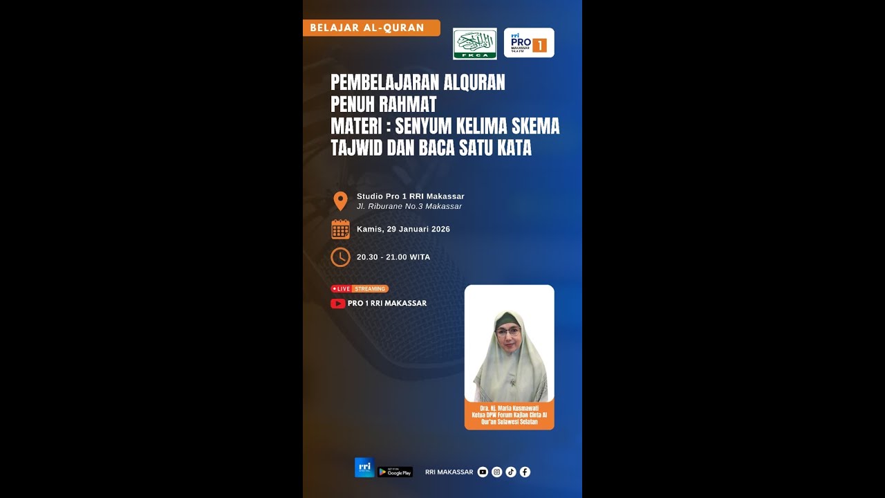 PEMBELAJARAN AL-QUR'AN PENUH RAHMAT - Kamis, 29 Januari 2026