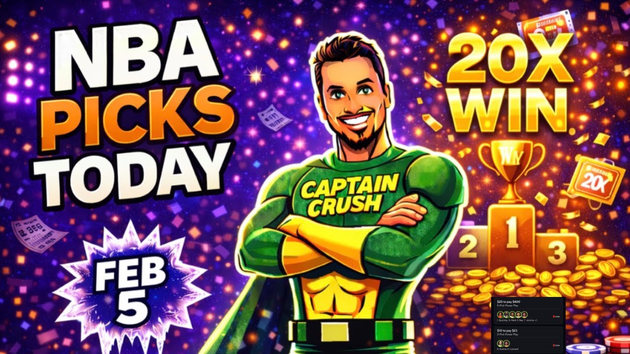 NBA PrizePicks Today | Best 5 Picks | Thursday | 2/5/26 | Epic WIN yesterday!