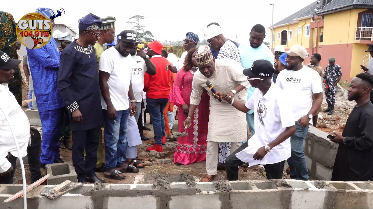 GROUND BREAKING/BRICK LAYING OF IBONWON TOWN HALL BY HON. OGUNKELU SYLVESTER OLUWADAHUNSI OLUWASEUN