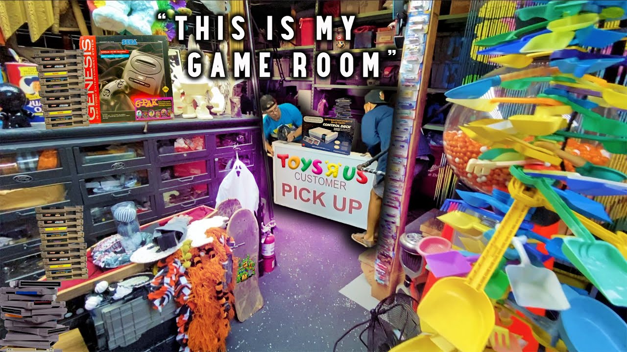 He took us to his SECRET game room....WOW