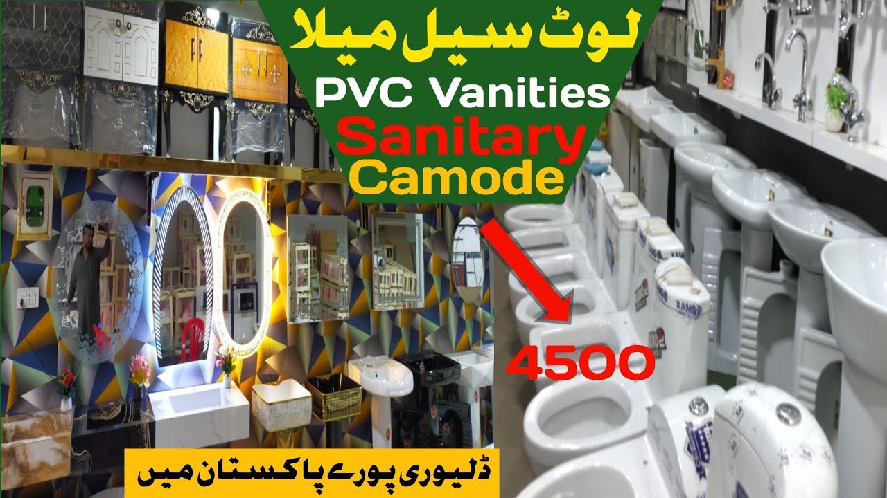 PVC Vanities |Sanitary| Camodes |Bath seat| Touch Mirror| China Bowl |Corner Cabinet | Biggest sale|