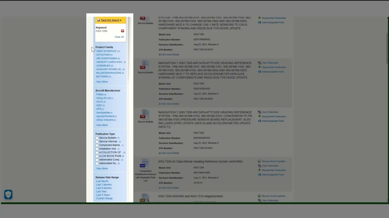 Tech Pubs on Honeywell Aerospace Portal
