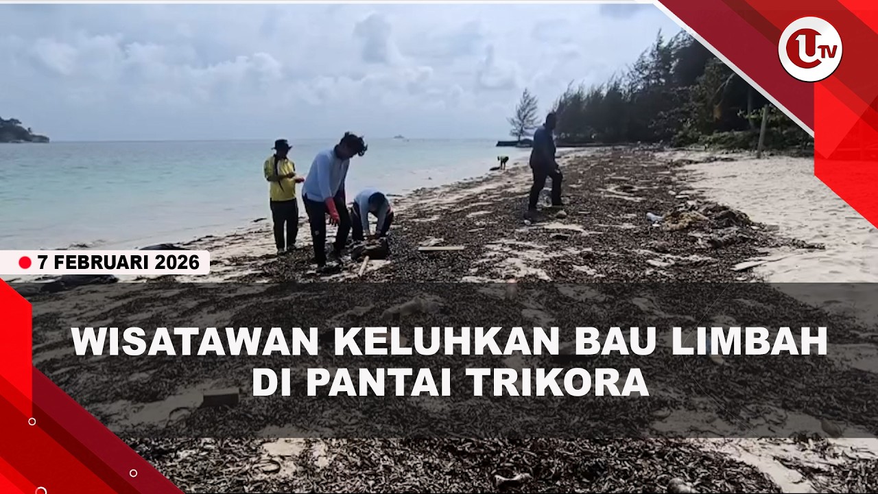 LIMBAH OLI MENYEBAR DI PANTAI TRIKORA, WISATAWAN KELUHKAN BAU MENYENGAT | U-NEWS