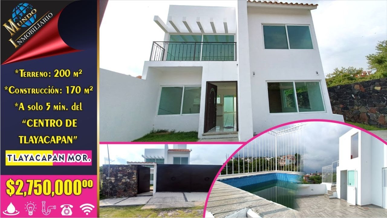 😍HERMOSA CASA EN TLAYACAPAN 😍CON ESCRITURAS PUBLICAS Y 3 RECAMARAS