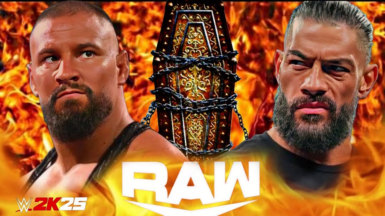 Roman Reigns vs Bron Breakker Wwe Raw 07 Feb 2026 Casket WWE2k25 - PS5 4K Game Play
