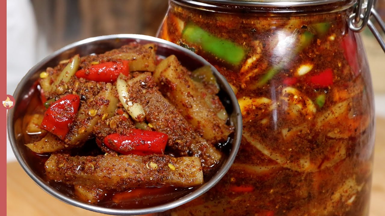 Spicy & Tangy Delight: Authentic Nepali Radish Chili Pickle (Khadeko Mula Ko Achar) - Pabs Kitchen