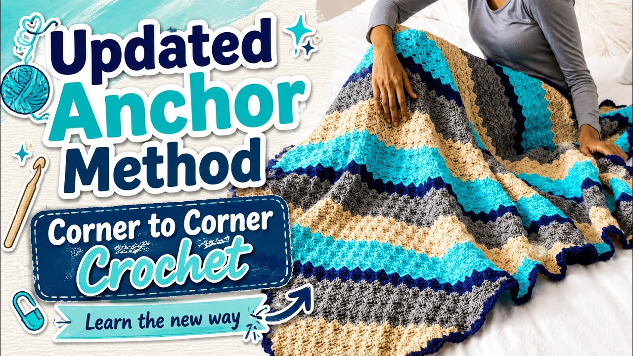 NEW METHOD: How to Corner To Corner in Crochet Square and Rectangle
