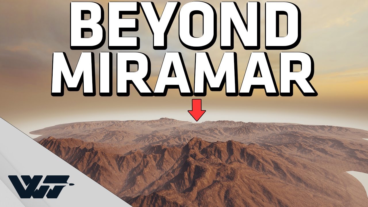 BEYOND MIRAMAR - Exploring the HUGE mountains outside of the map - PUBG