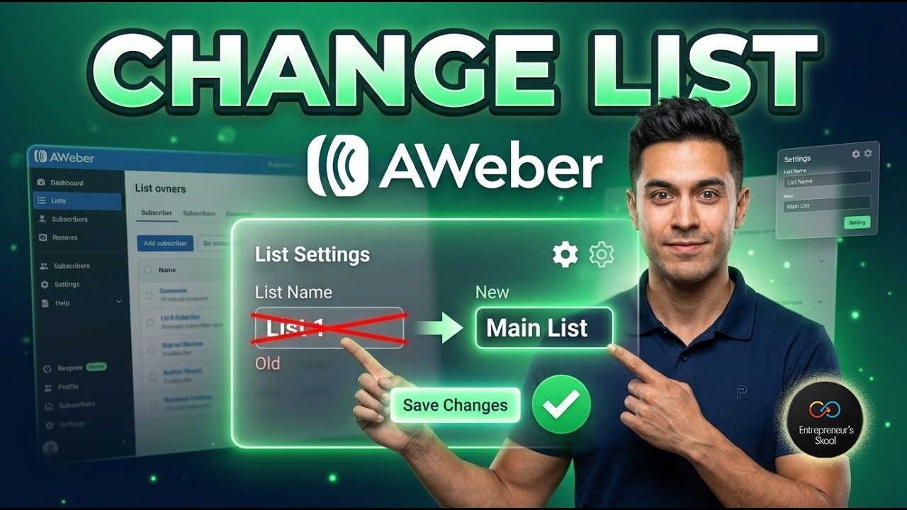 Change AWeber List Name [Cheat Sheet]