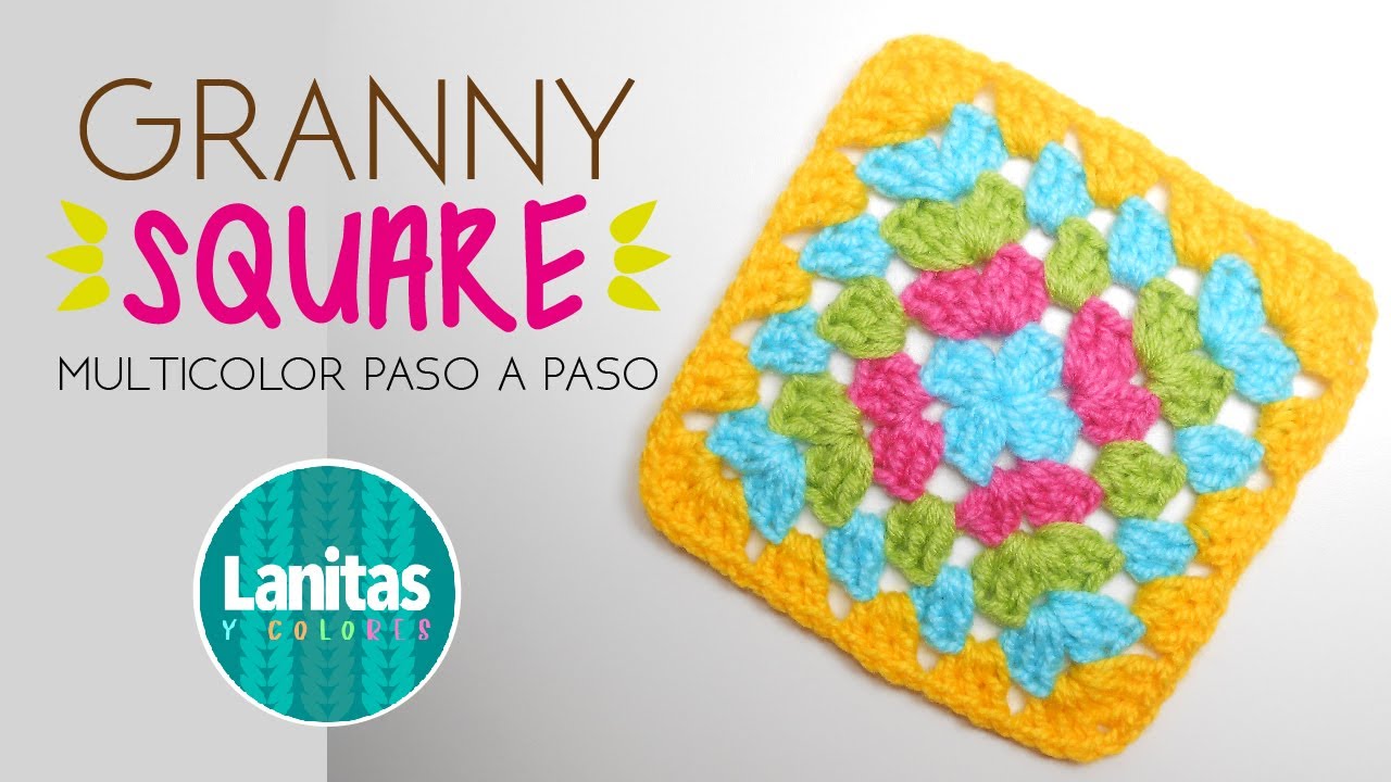 🌸Cómo tejer GRANNY SQUARE básico a crochet | tutorial PASO A PASO 🌸