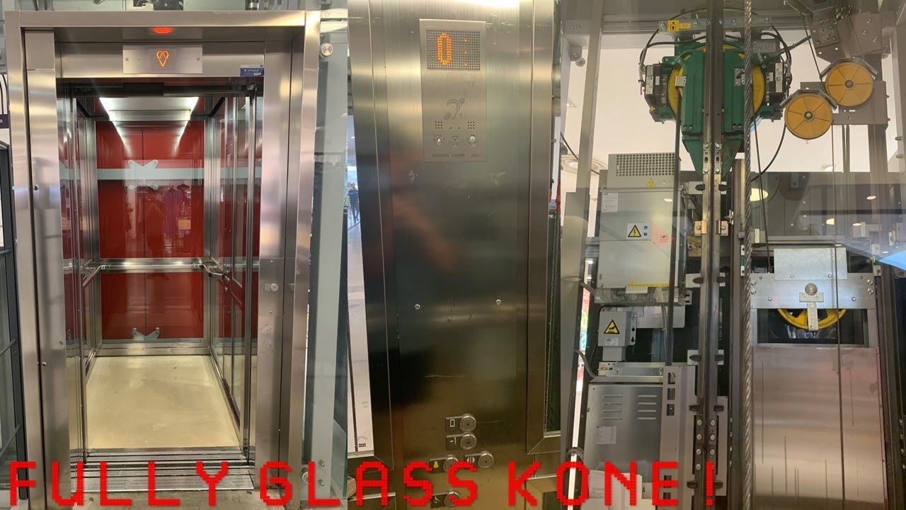 Awesome FULLY GLASS KONE MonoSpace MRL @ Monoprix Polygone - Montpellier, France 🇫🇷