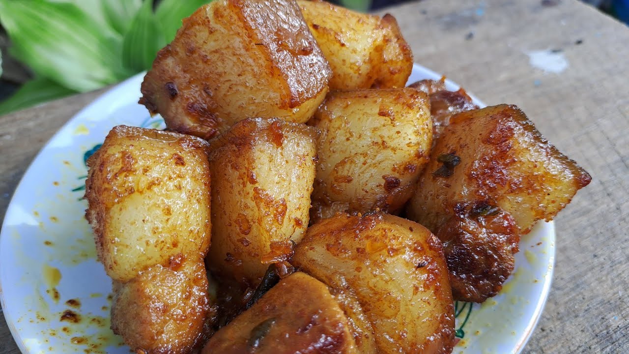 Simple pork recipe || pork fry without oil || pork fry recipe ||