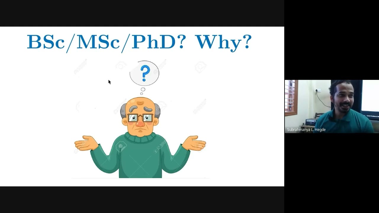 Need of Career Guidance for BSc/MSc students (CGW 27 May 2023)
