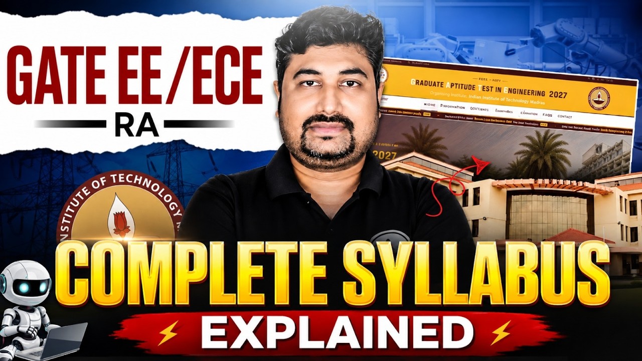 GATE 2027 Robotics & Automation (RA) Complete Syllabus | Best Preparation Strategy for EE & ECE