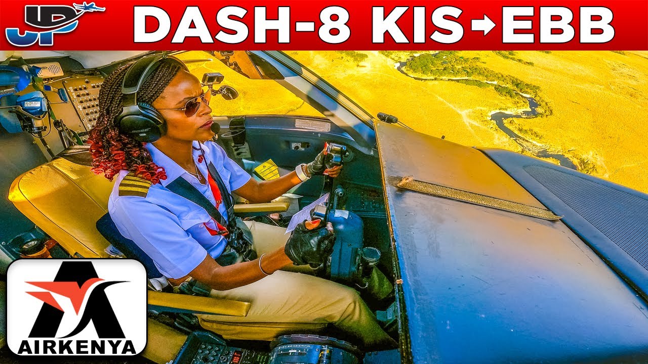 Air Kenya Dash 8-200 Cockpit from Kisumu🇰🇪 to Entebbe🇺🇬