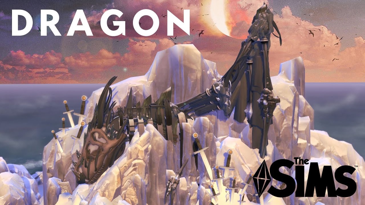 DRAGON'S GRAVE | SIMHAIN 2020 COLLAB | The Sims 4 Speed Build | NOCC