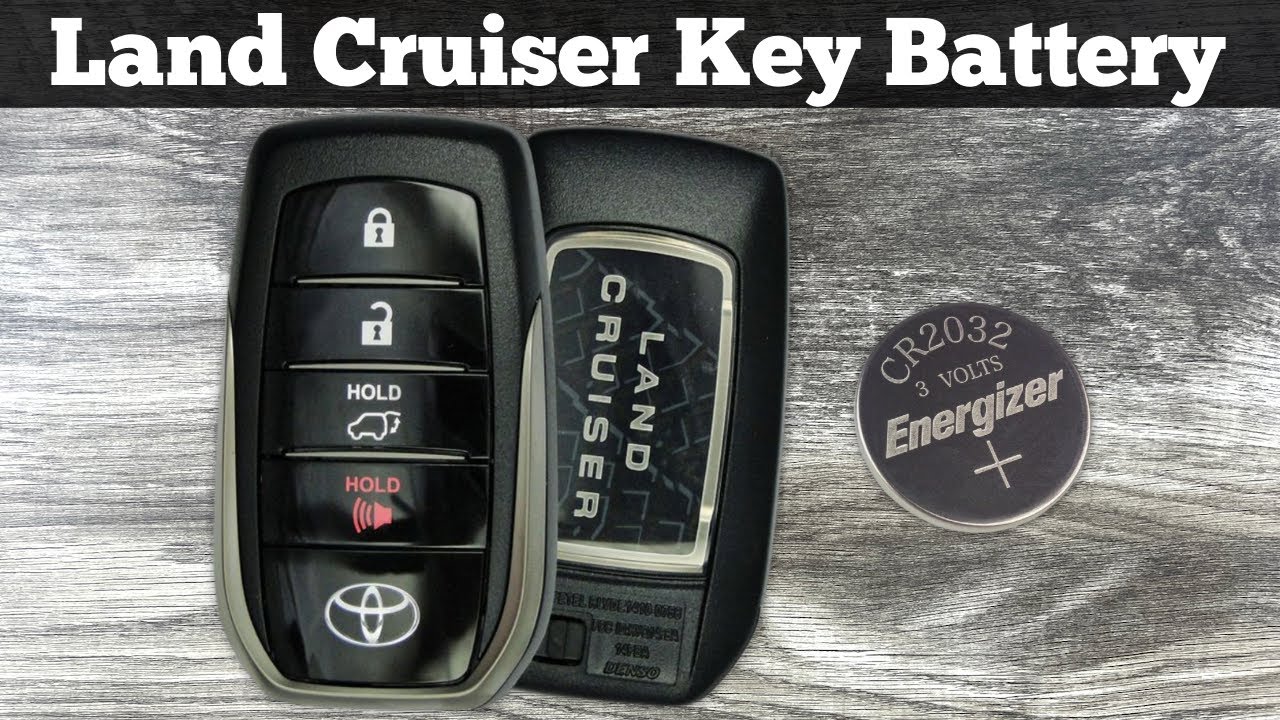 How To Replace Toyota Land Cruiser Key Fob Battery 2018 - 2024 Change Replacement Remote Batteries