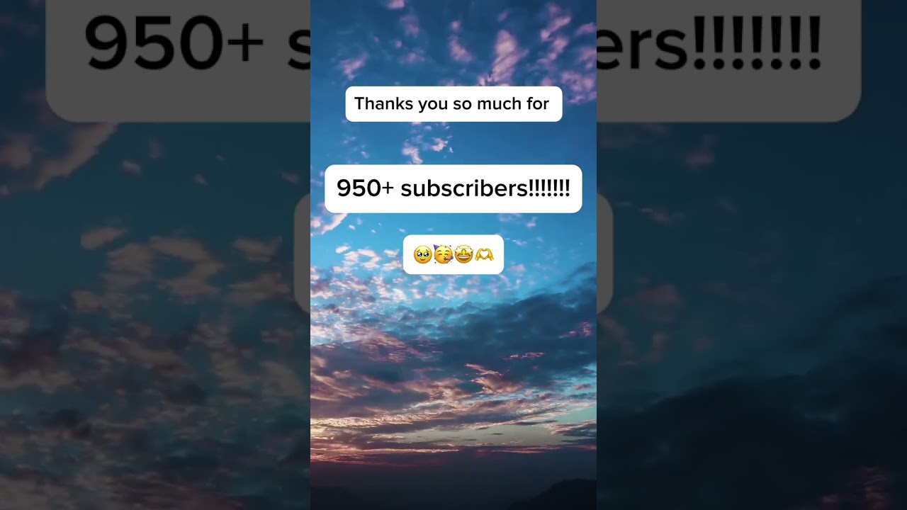 Tysm for 950 subscribers!!🥳🥹 [#950subs #roadto1ksubs]