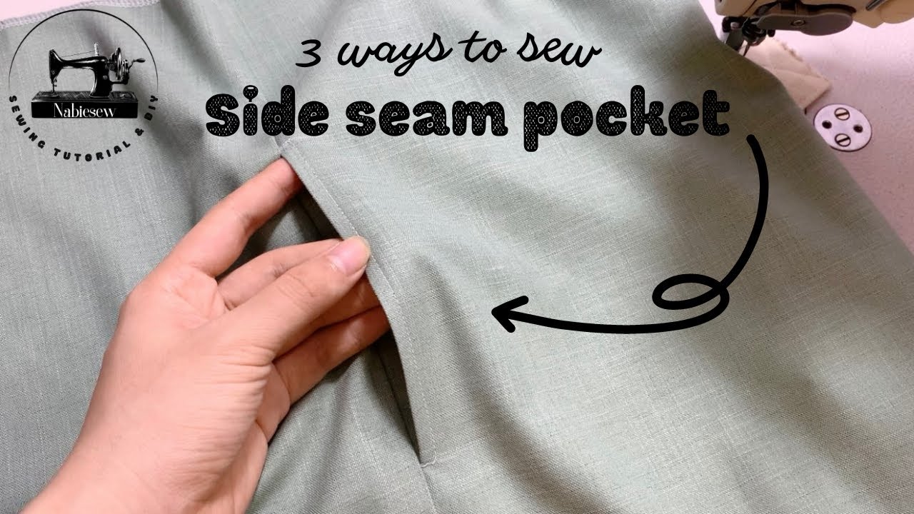 ✅ 3 cách may túi sườn váy | 3 ways to sew a side seam pocket | Easy and useful sewing | Nabiesew