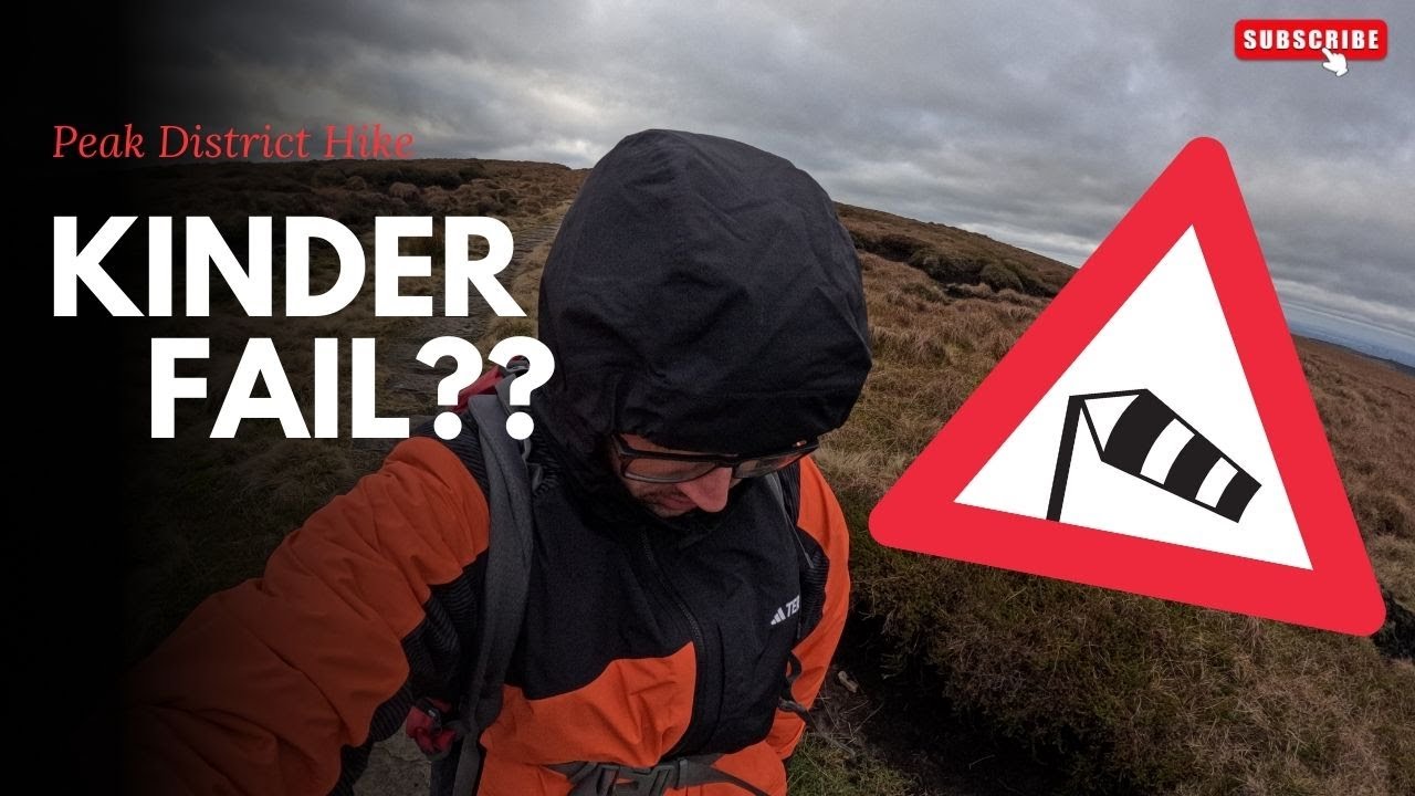 Kinder Fail ? | Peak District New Years Eve Hike | Very Strong Wind | Will I make it to the top?