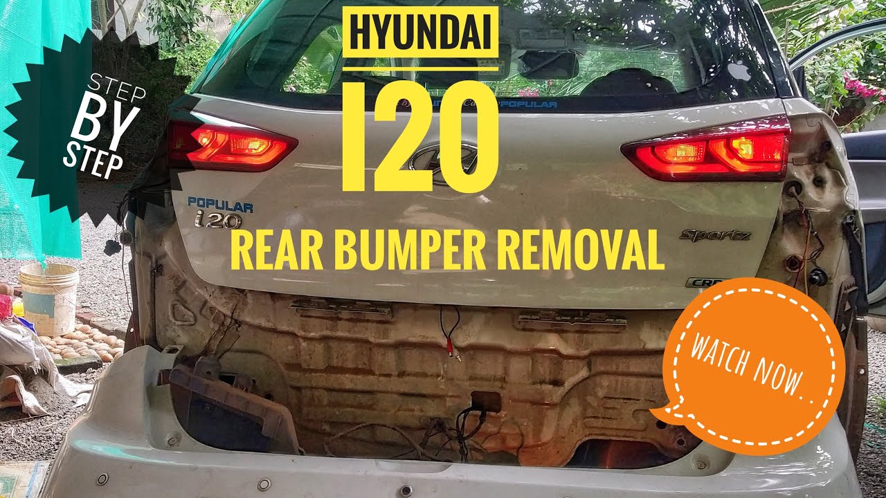 How to remove Hyundai i20 rear bumper | Hyundai i20 rear bumper removal | i20 bumper removal