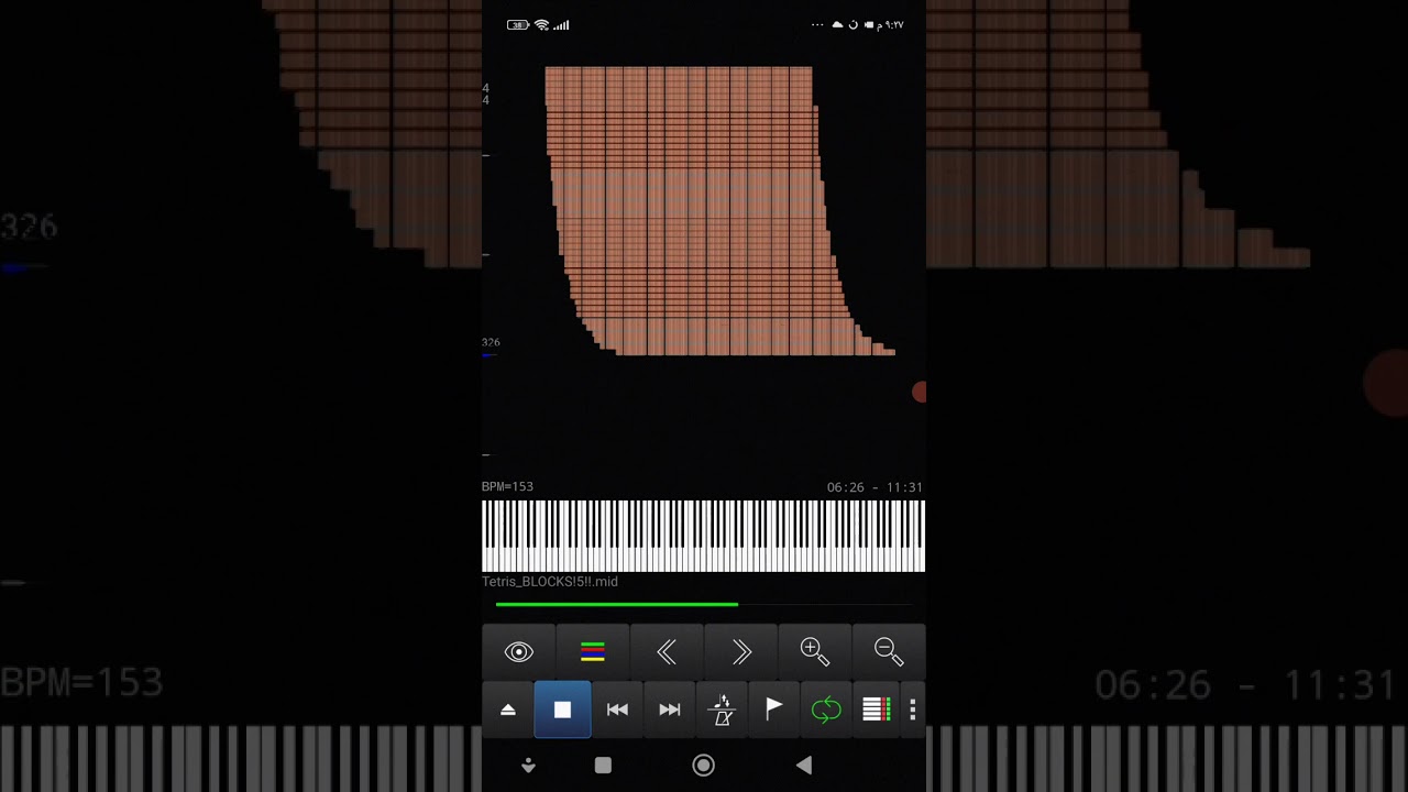 Black Midi Tetris Blocks Arts V5 Midi Voyager
