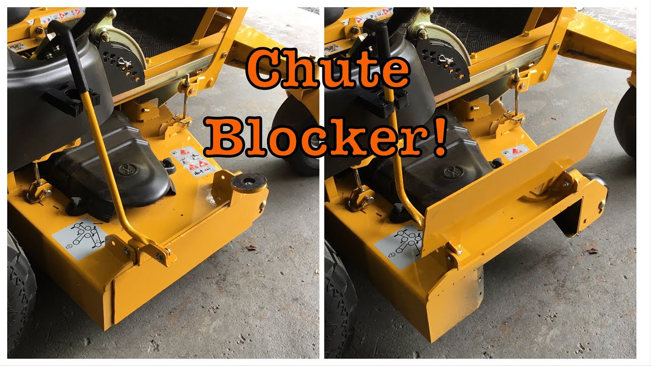 Chute blocker for mower deck.