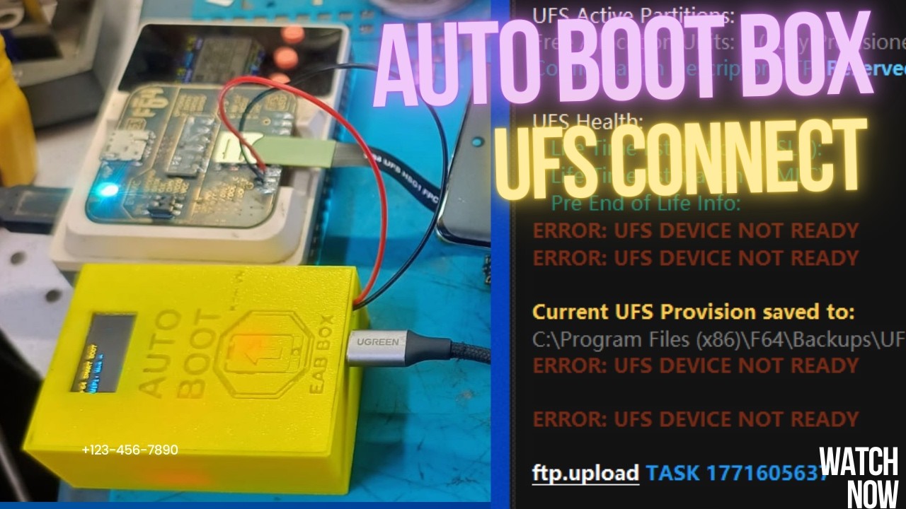 UFS CONNECTIVITY ALL ERROR 100% FIXED BY AUTO BOOT BOX AND FLASH 64 BOX