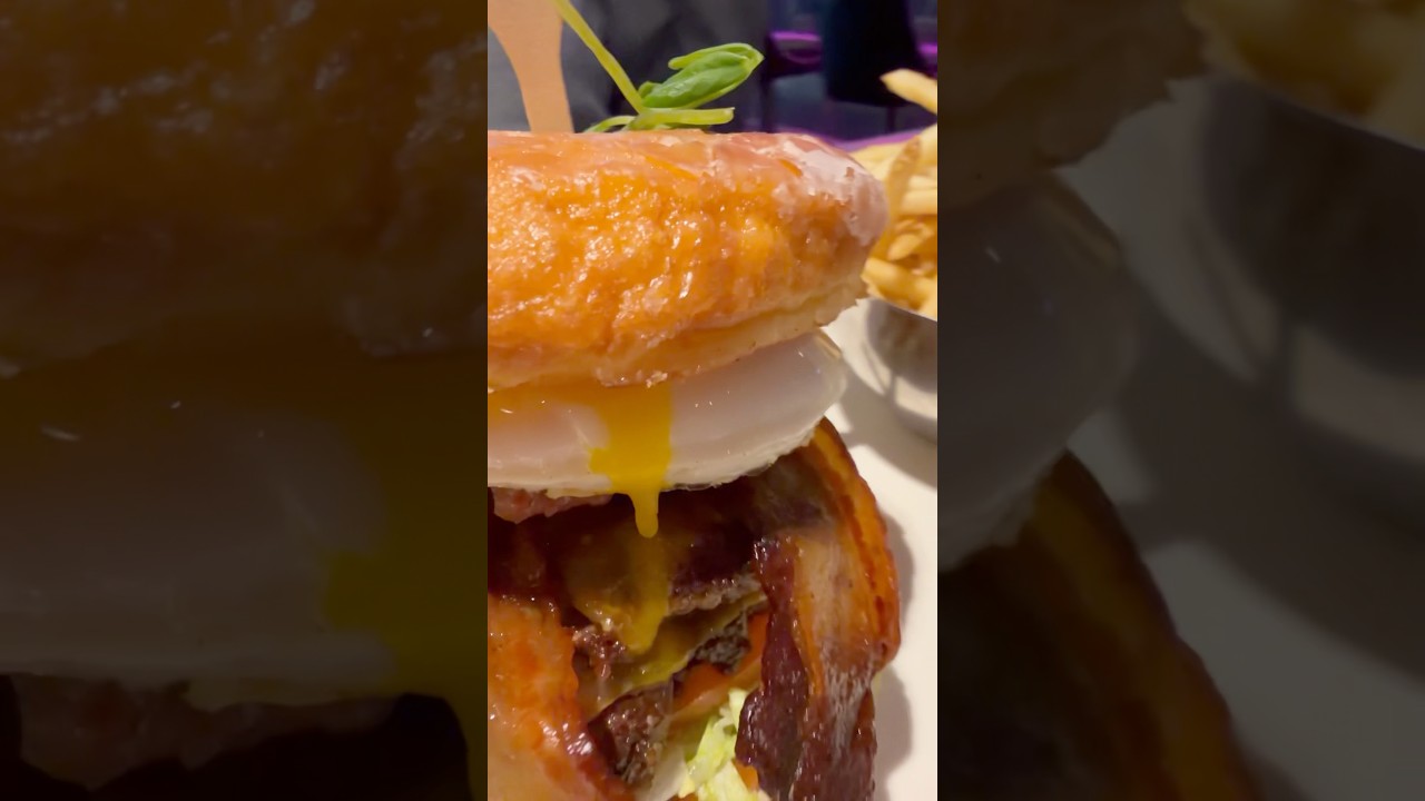 Bernies Doughnut Burger at Deville Dinner Brunch #montreal #foodie #luxury