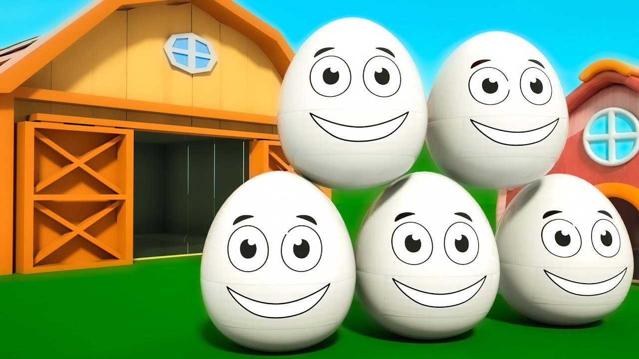 Aprender Colores y Números | Sorpresa de huevos en la granja | Canciones Infantiles Español