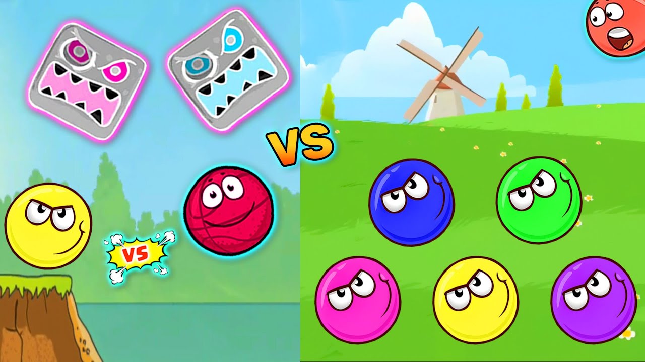 Red Ball 4 Vs Pink Basket Ball Vs Fusion ghost Mode Vs Golden Ball Green Hills Walkthrough boss Batt