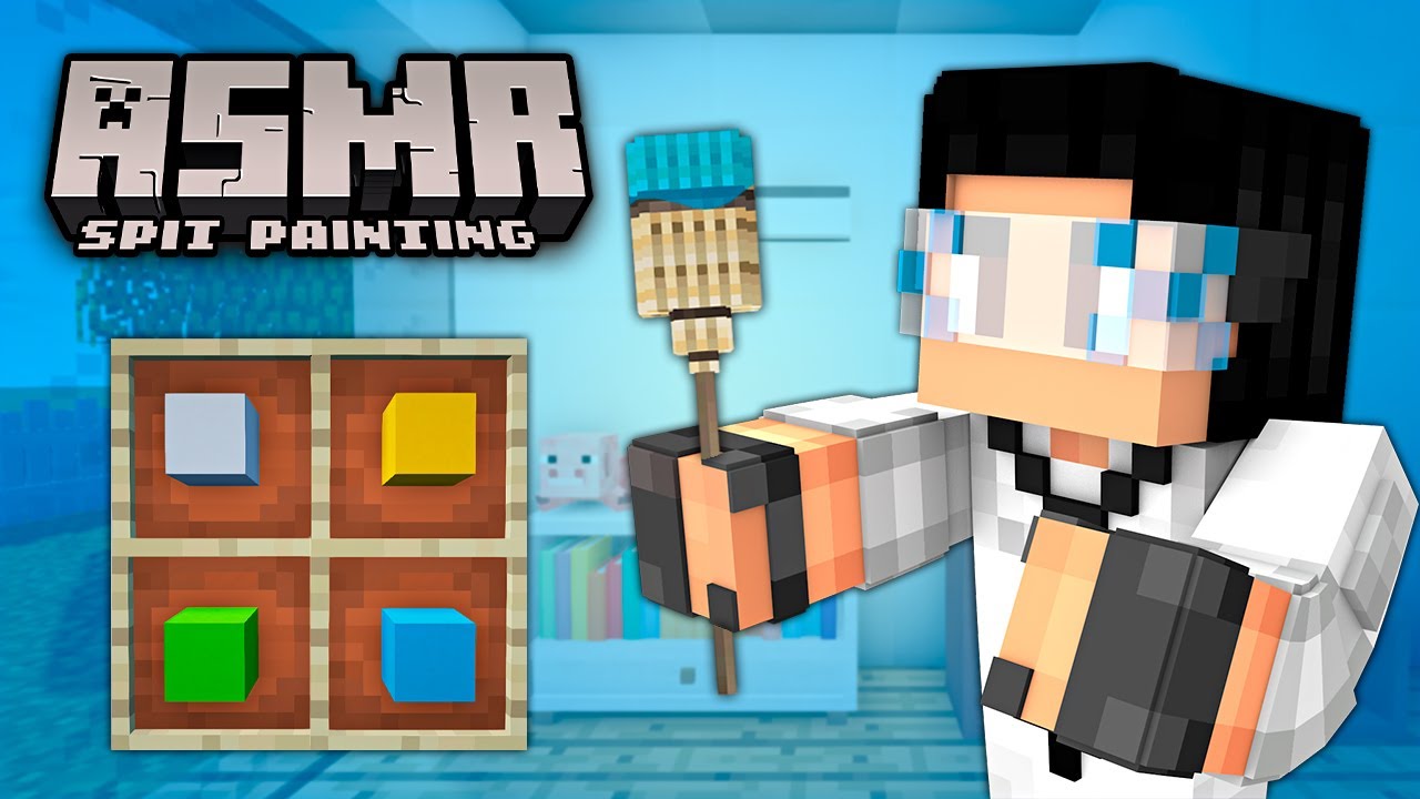 ASMR Español Spit Painting en Minecraft (mouth sounds)