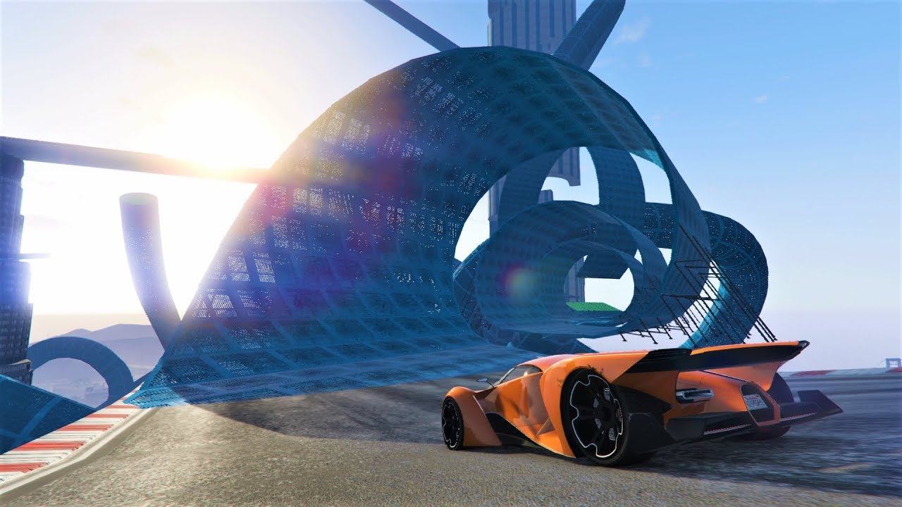 Grand Theft Auto 5  Crazy car racing map