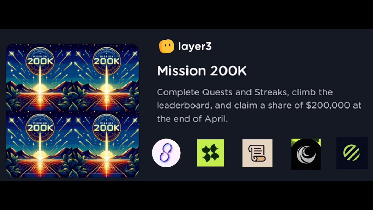 Layer3 Mission 200K: SyncSwap, KOI Finance, Eddy Finance, Scroll, Renzo Protocol