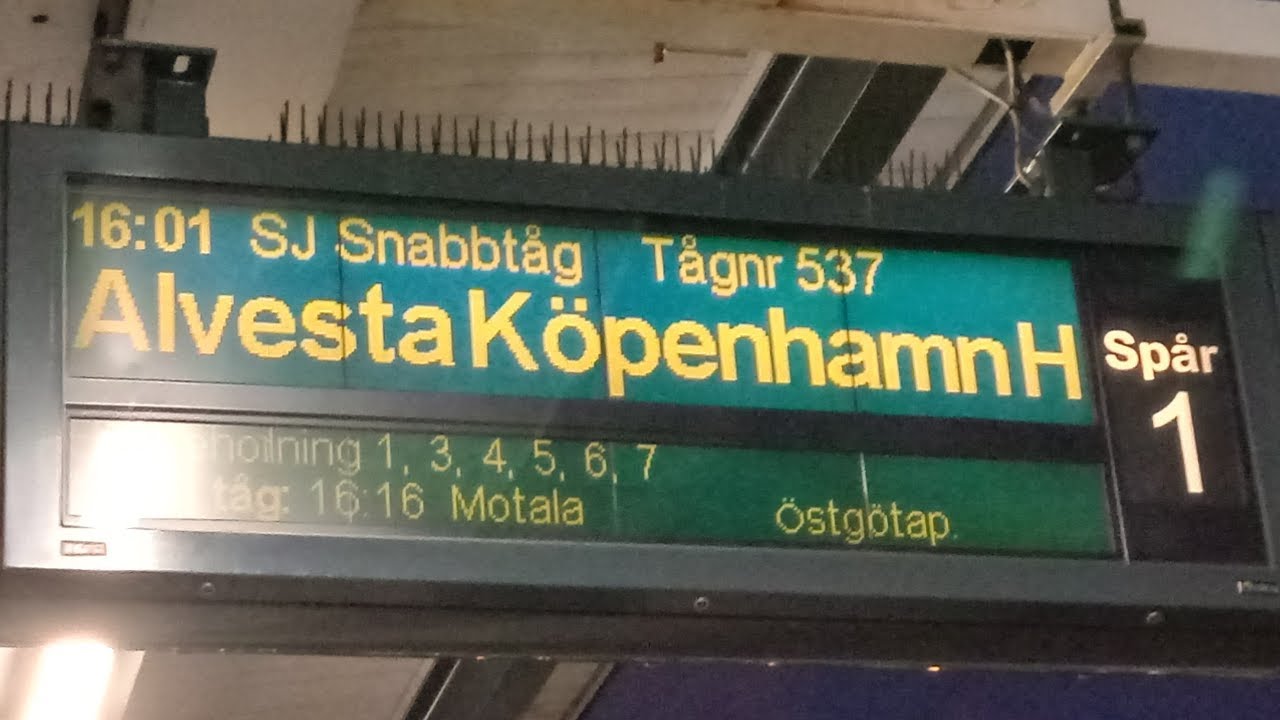 Tåg Linköping C 18-12-12 (Tåg 538 inställt, spårändringar)